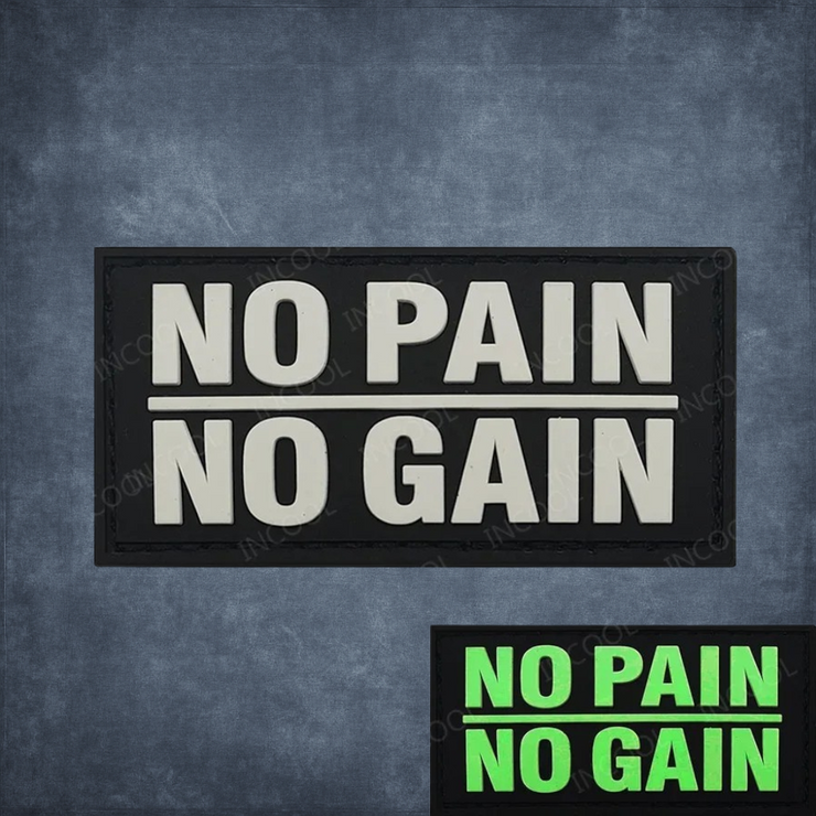 NO PAIN NO GAIN LEUCHTEND PATCH