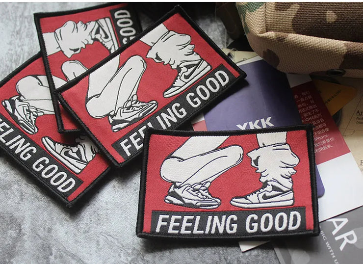 Sexy Funny Sex Adult Joke Patch Enjoy the Suck FEELING GOOD Rock Punk BIKER Dirty Fun Patches Badge For