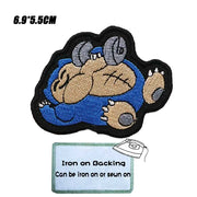 Cartoon Embroidered Patch Hook & Loop Sew on Embroidery Military Badge