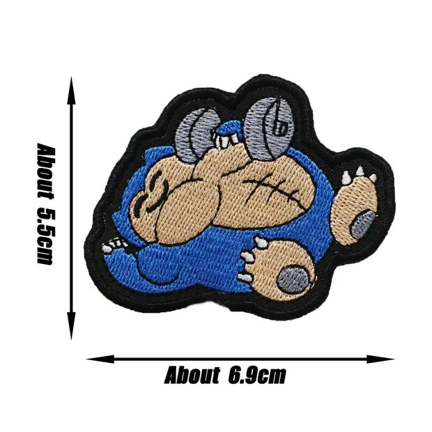 Cartoon Embroidered Patch Hook & Loop Sew on Embroidery Military Badge
