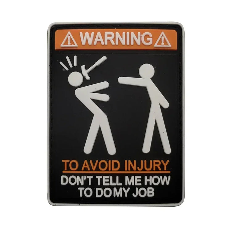 3D PVC Klett Patches DO NOT TOUCH MY BAG WARNING Tactical Morale Badges on Backpack Sticker Military Patches and Applique Emblem