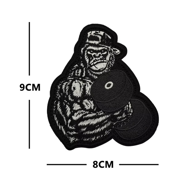 No Pain No Gain Fitness and Sports Series Tactical Embroidered Patches Bench Press Armband Backpack Badge with Hook Backing