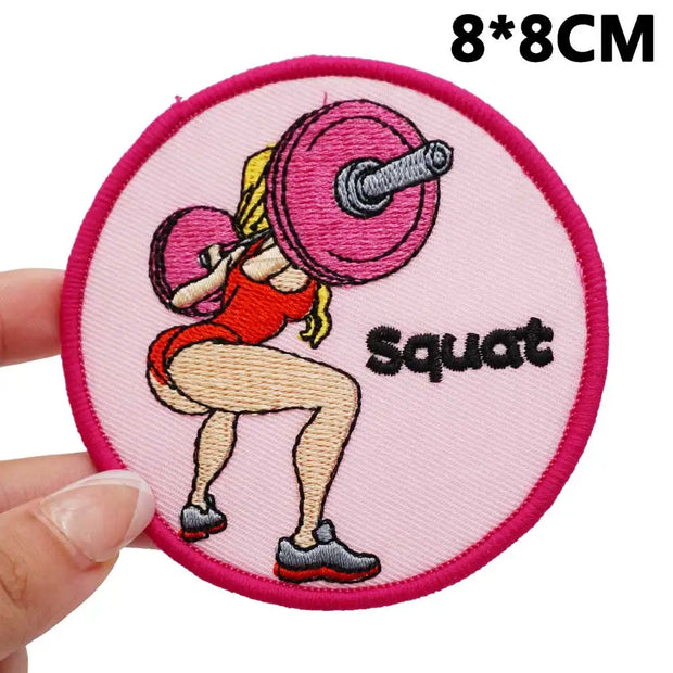 Deadlift Embroidered Patch Hook & Loop Sew on Embroidery Military Badge