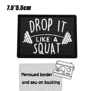 Deadlift Embroidered Patch Hook & Loop Sew on Embroidery Military Badge