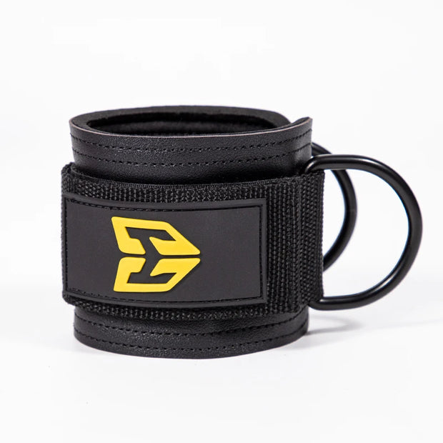 1Pcs Leather Fitness Ankle Straps Adjustable D-Ring Foot Support Cuffs Gym Leg Strength Workouts Pulley Buckle Sports Feet Guard