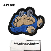 Cartoon Embroidered Patch Hook & Loop Sew on Embroidery Military Badge