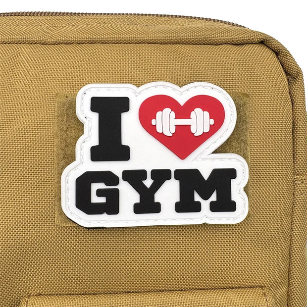 NO PAIN NO GAIN GYM fitness Embroidered luminous PVC Patch Outdoor Morale armband Hook Loop Backpack Tactical Badge Applique