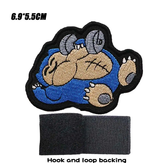 Cartoon Embroidered Patch Hook & Loop Sew on Embroidery Military Badge