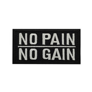 No Pain No Gain Fitness and Sports Series Tactical Embroidered Patches Bench Press Armband Backpack Badge with Hook Backing