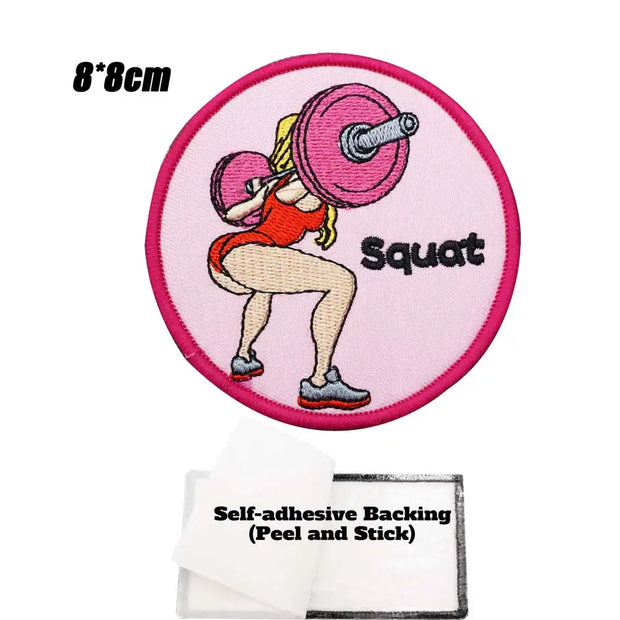 Deadlift Embroidered Patch Hook & Loop Sew on Embroidery Military Badge