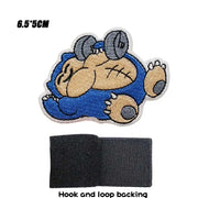 Cartoon Embroidered Patch Hook & Loop Sew on Embroidery Military Badge