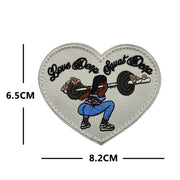 NO PAIN NO GAIN GYM fitness Embroidered luminous PVC Patch Outdoor Morale armband Hook Loop Backpack Tactical Badge Applique
