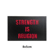 No Pain No Gain Fitness and Sports Series Tactical Embroidered Patches Bench Press Armband Backpack Badge with Hook Backing