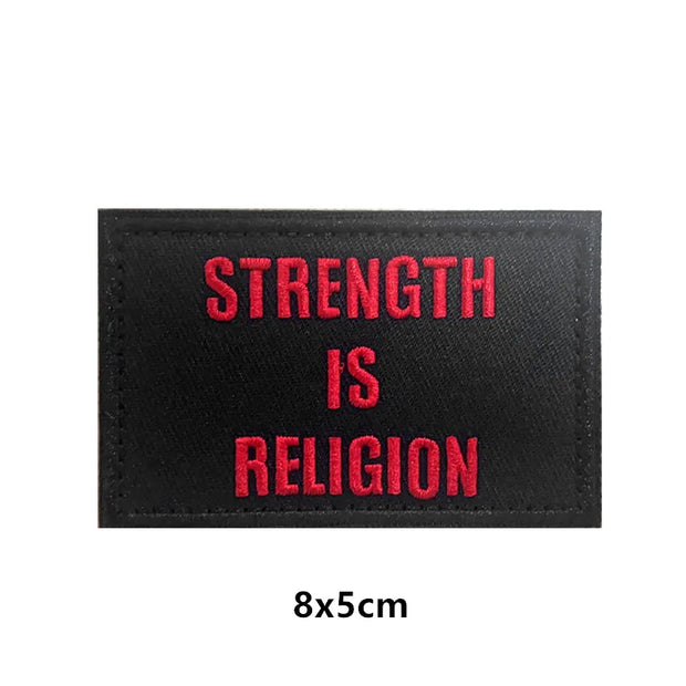 No Pain No Gain Fitness and Sports Series Tactical Embroidered Patches Bench Press Armband Backpack Badge with Hook Backing
