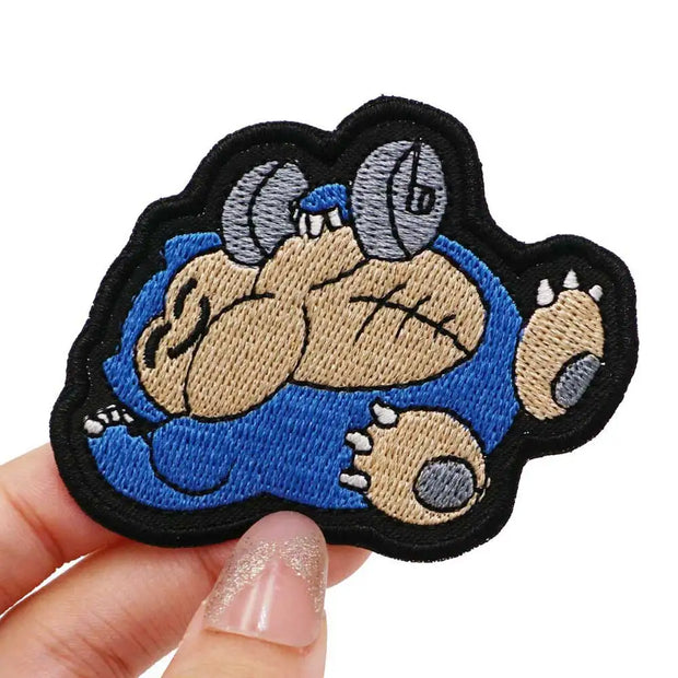 Cartoon Embroidered Patch Hook & Loop Sew on Embroidery Military Badge