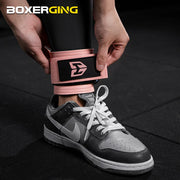 1Pcs Leather Fitness Ankle Straps Adjustable D-Ring Foot Support Cuffs Gym Leg Strength Workouts Pulley Buckle Sports Feet Guard