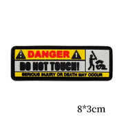 3D PVC Klett Patches DO NOT TOUCH MY BAG WARNING Tactical Morale Badges on Backpack Sticker Military Patches and Applique Emblem