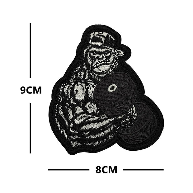 NO PAIN NO GAIN GYM fitness Embroidered luminous PVC Patch Outdoor Morale armband Hook Loop Backpack Tactical Badge Applique