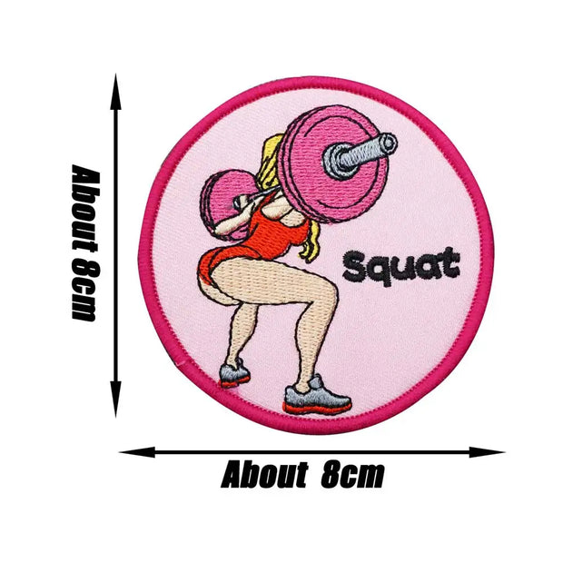Deadlift Embroidered Patch Hook & Loop Sew on Embroidery Military Badge