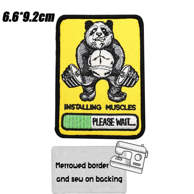 Deadlift Embroidered Patch Hook & Loop Sew on Embroidery Military Badge