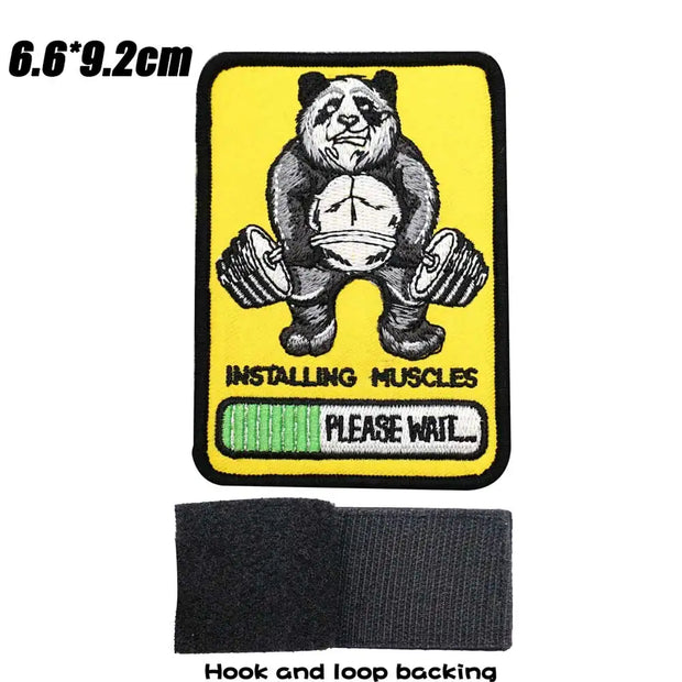Deadlift Embroidered Patch Hook & Loop Sew on Embroidery Military Badge