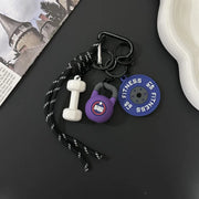 Mini Barbell Plates Key Chain with D-shaped Buckle Kettlebells Simulation Dumbbells Keyring Water Cups Creative