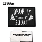 Deadlift Embroidered Patch Hook & Loop Sew on Embroidery Military Badge