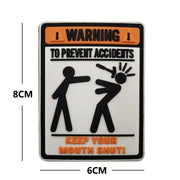 3D PVC Klett Patches DO NOT TOUCH MY BAG WARNING Tactical Morale Badges on Backpack Sticker Military Patches and Applique Emblem