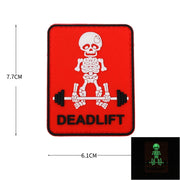 NO PAIN NO GAIN GYM fitness Embroidered luminous PVC Patch Outdoor Morale armband Hook Loop Backpack Tactical Badge Applique