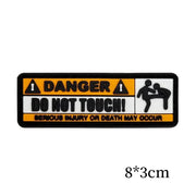 3D PVC Klett Patches DO NOT TOUCH MY BAG WARNING Tactical Morale Badges on Backpack Sticker Military Patches and Applique Emblem