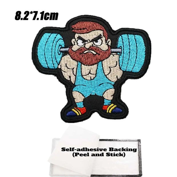 Deadlift Embroidered Patch Hook & Loop Sew on Embroidery Military Badge