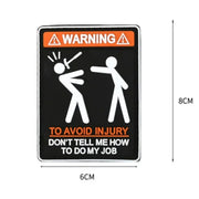 3D PVC Klett Patches DO NOT TOUCH MY BAG WARNING Tactical Morale Badges on Backpack Sticker Military Patches and Applique Emblem