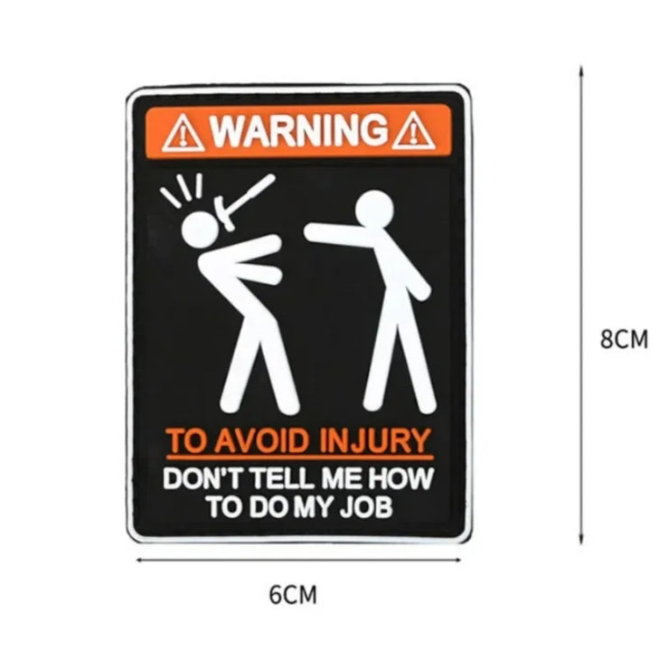 3D PVC Klett Patches DO NOT TOUCH MY BAG WARNING Tactical Morale Badges on Backpack Sticker Military Patches and Applique Emblem